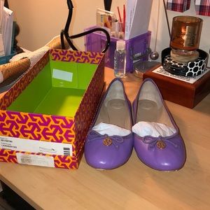Ballerina flats in purple
